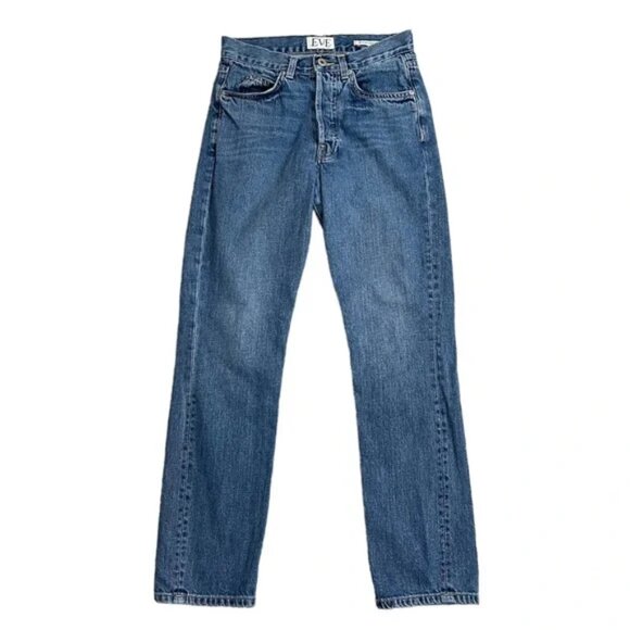 Eve Denim Silver Bullet Jeans Button Fly Medium Wash, Size 25 - Picture 1 of 11